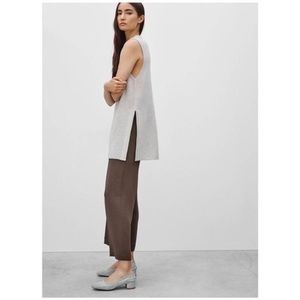 Aritzia Palmier Sleeveless Pale Small Tunic Gray Sweater